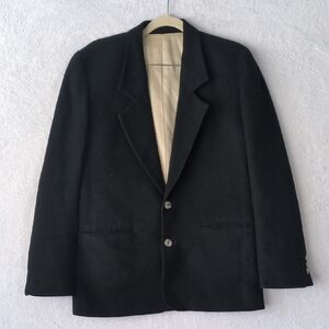Nordstrom Vintage Women's Black‎ 100% Camel Hair Blazer Size 4